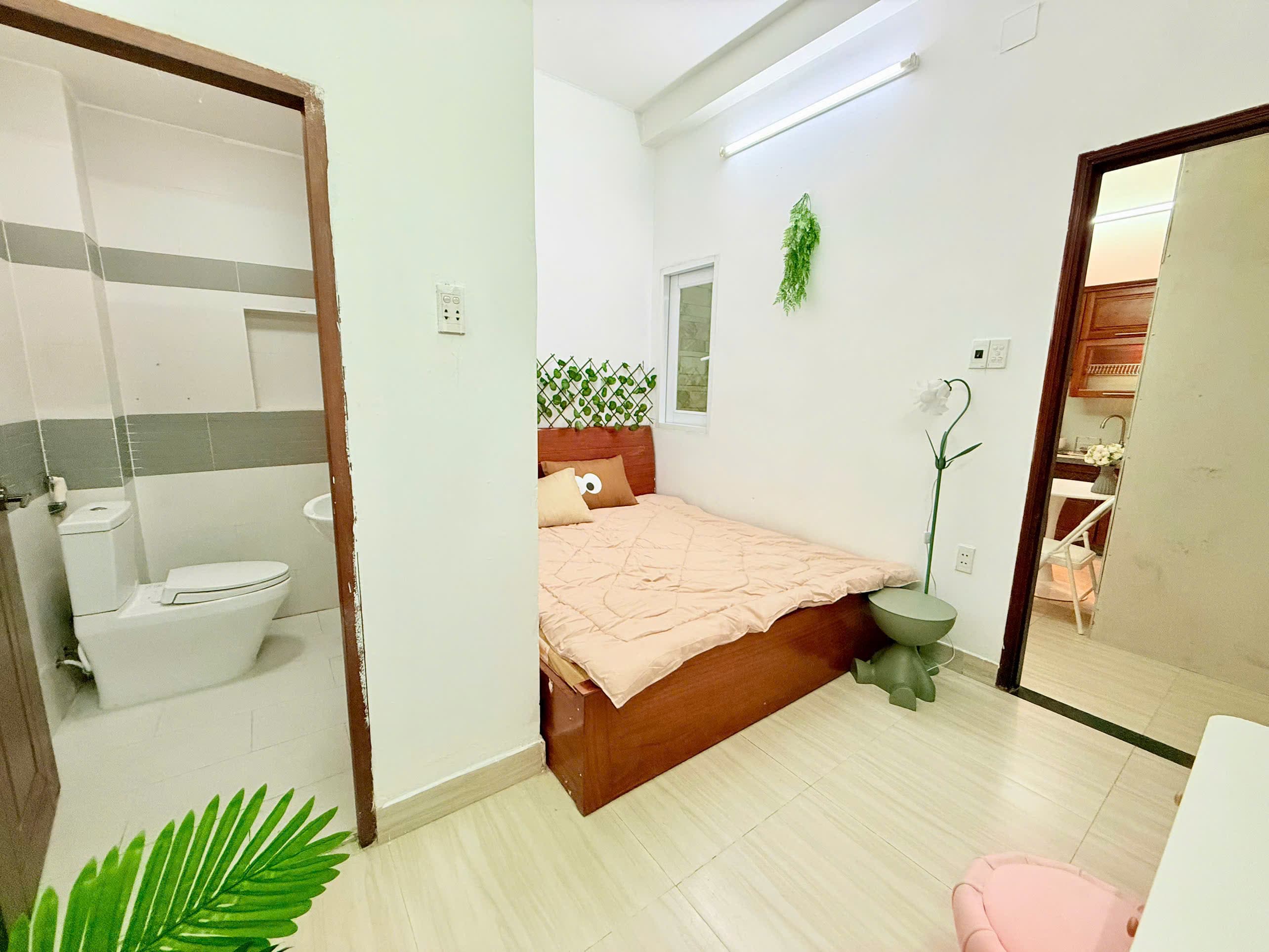 CĂN HỘ DỊCH VỤ FULL NỘI THẤT 1 PHÒNG NGỦ PHÒNG STUDIO TÁCH BẾP GIẾNG TRỜI