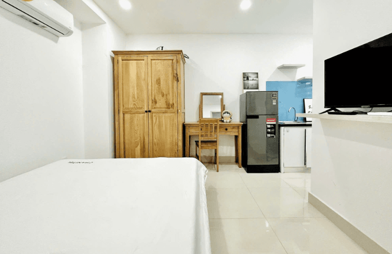 CĂN HỘ DỊCH VỤ FULL NỘI THẤT PHÒNG STUDIO CỬA SỔ TRỜI